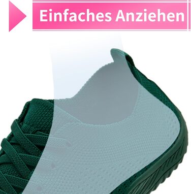 Жіночі кросівки Barfuss: легкі дихаючі сліпони для дому та занять спортом (42 EU, темно-зелені)