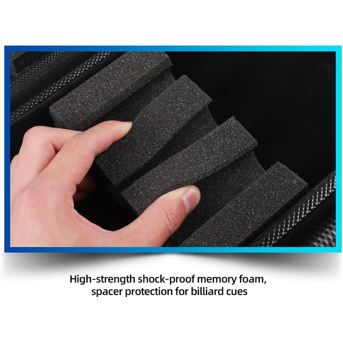 Чохол для бильярдного кия KONLLEN 2x4 Oxford Cloth з кишенями для аксесуарів, карбонове покриття