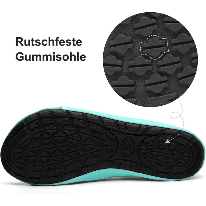 Чоботи для душу SAGUARO Unisex, аквашузи чоловічі та жіночі, розмір 36-47, EU 44/45, блакитний