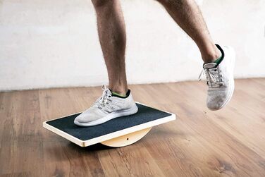RPM Power Balance Wobble Board – баланс-борд з масиву дерева для тренування кора, зміцнення ніг і верхньої частини тіла, класична дошка для балансу