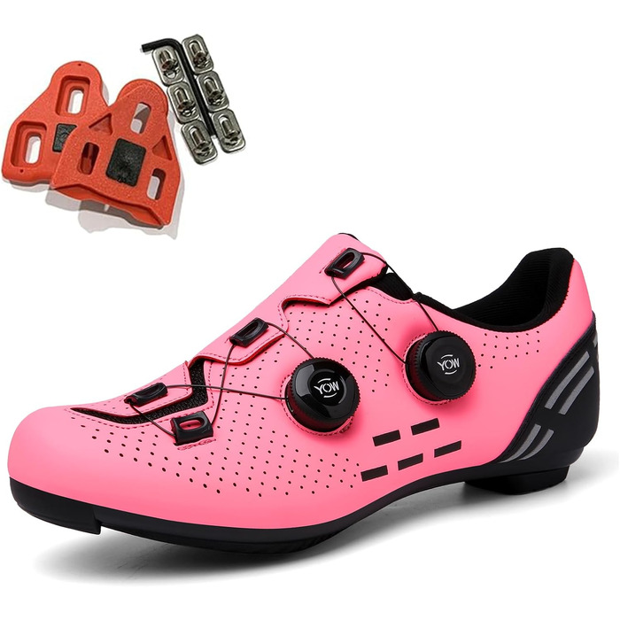 Жіночі велотуфлі SDEQA для Peloton, Look, SPD, SPD-SL, Delta Lock. Рожеві, 40 EU