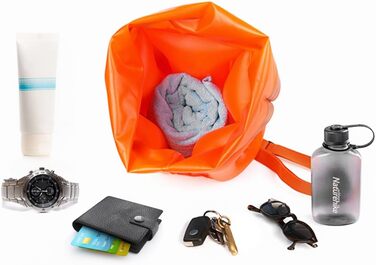 WholeFire 20L Плавуча Сумка для Спорядження, Водонепроникна, Надувна, для Водних Видів Спорту: Плавання, Триатлон, Каякінг, Снорклінг, Помаранчевий