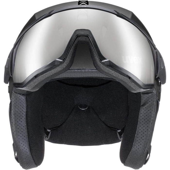 Сноубордичний та лижний шолом uvex Instinct Visor з візором, регульований, чорний матовий, 56-58 см, для жінок і чоловіків