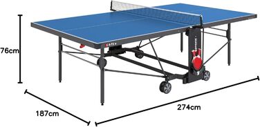 Вуличний тенісний стіл S 4-73 e Expertline, 274x152,5x76 см, синій