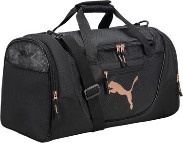 Спортивна сумка для жінок Puma Evercat Candidate, чорна з золотистими елементами, універсальний розмір