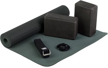 Комплект для йоги Bodhi Yoga Starter: килимок TPE, 2 блоки EVA, ремінь бавовна, набір для початківців