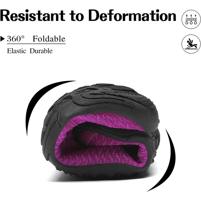 Шкарпетки-шкарпетки Mishansha для відпочинку на воді, швидковисихаючі, антиковзкі, для активного відпочинку, розмір 36-46 (42 EU), колір: фіолетовий