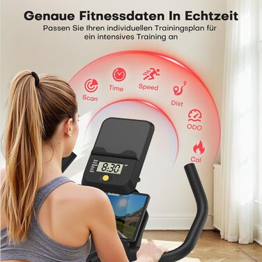 Hometrainer CHAOKE з LCD-монітором: тихе кардіотренування вдома, до 150 кг, чорно-синій