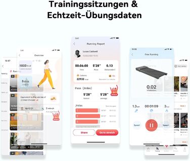 Доріжка для ходьби MJWW з APP-керуванням, бігова доріжка для дому, підходить для носимих пристроїв, максимальна вага 159 кг, AI-тренування, багатокористувацькі забіги, чорна, 100 см