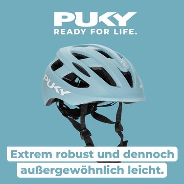 Дитячий велосипедний шолом PUKY, легкий 220 г, розміри S/M, максимальний захист та вентиляція, 360° світловий модуль, для безпеки та комфорту на велосипеді