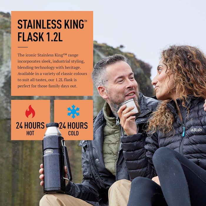 Термос Thermos Stainless King, нержавіюча сталь, коричневий, 1200 мл