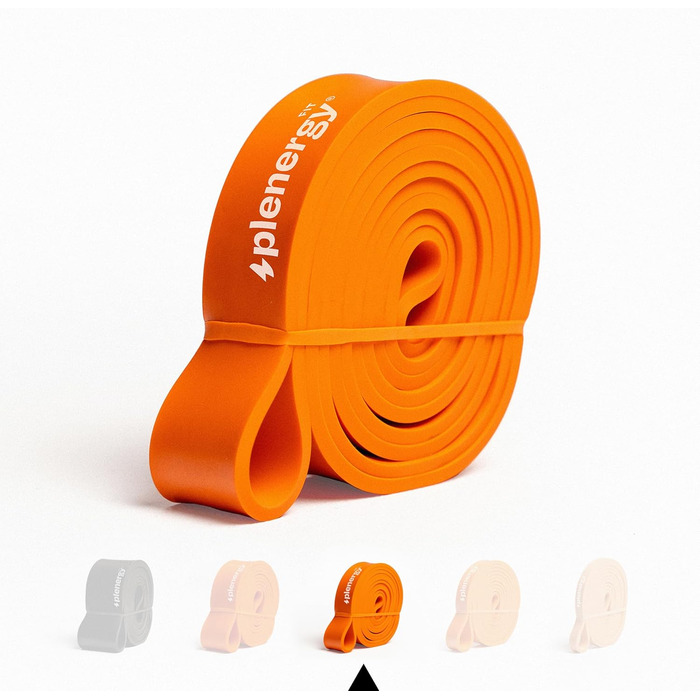 Фітнес-гумки/Стрічкові еспандери 100% Latex - Набір 5 шт. з E-Book для силових тренувань, йоги, фізіотерапії (середня міцність 18-40 кг)