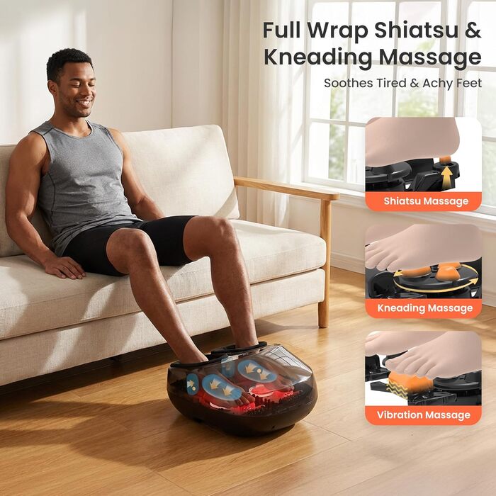 Масажер для колін Comfier бездротовий з підігрівом та вібрацією, 4 рівні нагріву з графеном, подарунок для мами та тата (34.5X18.7X40.5cm)