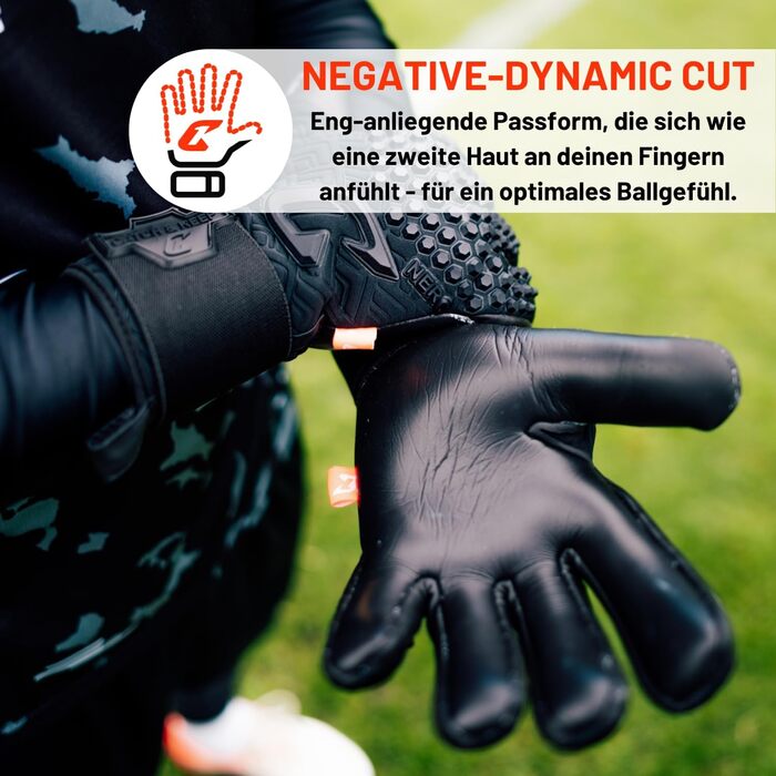 Воротарські рукавиці CATCH&KEEP Artico Nero Profi - 4мм Octopus Grip, I-Grip, Negativschnitt Deep Dark 7