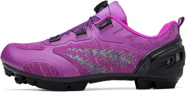 Жіночі велотуфлі для MTB, Mountainbike, сумісні з SPD, дихаючі, фіолетові (42 EU)