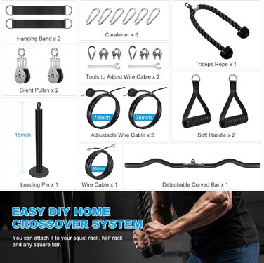 Кросовер для фітнесу LAT Pulldown, система блоків для тренажерного залу, кабельна машина для підтягувань, біцепс-керл, тросовий тренажер
