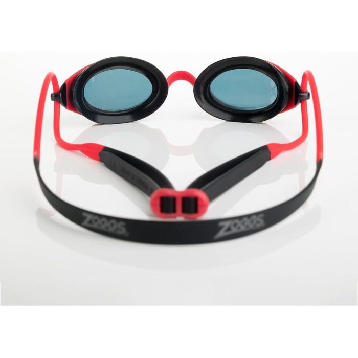 Окуляри для плавання Zoggs Fusion Air з антифогом та UV-захистом, для дорослих, червоно-чорні, дзеркальні