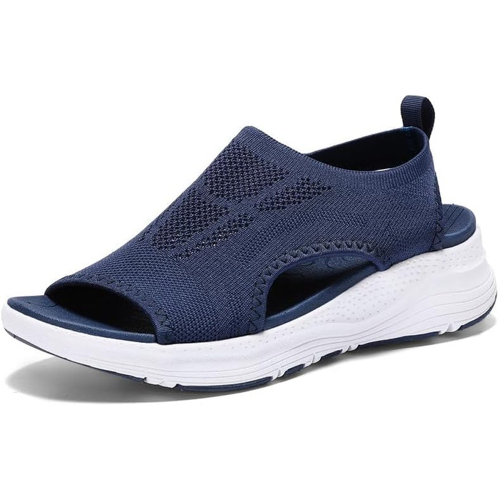 Жіночі літні сандалії Ziitop – зручні ортопедичні сандалії на платформі, водонепроникні, блакитні (40 EU)