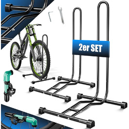 Підставка для велосипеда KESSER® для MTB, E-Bike, Citybike, шосе, з повітряним насосом (2 шт.)