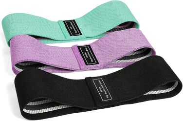 Фітнес-резинки Flintronic для стегон та сідниць: набір для йоги, пілатесу та силових тренувань (B-Чорний+Lila+Зелений)