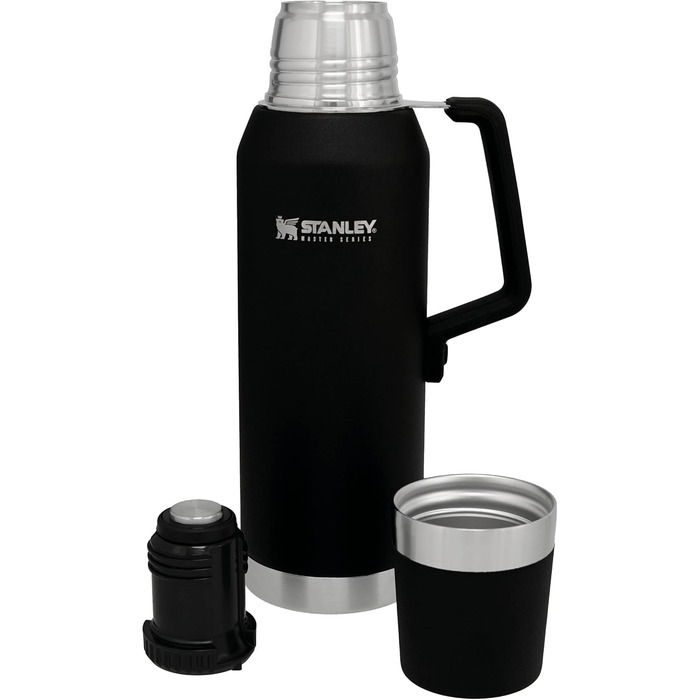 Термос Stanley Master Unbreakable 750 мл Foundry Black, нержавіюча сталь, 4-шарова вакуумна ізоляція, кришка-чашка, для гарячих та холодних напоїв, підходить для посудомийної машини