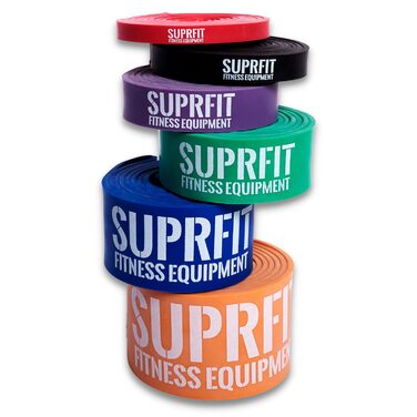 Еспандери Suprfit для фітнесу: гумові стрічки для підтягувань, кросфіту та силових тренувань (Lila, 2.2-73 кг)