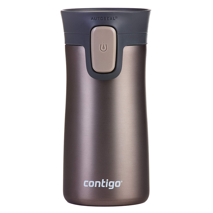 Термокухоль Contigo Pinnacle Autoseal 300 мл, нержавіюча сталь, ізольований, герметичний, для кави та напоїв на ходу, з кришкою Easy-Clean, без BPA, матовий сірий