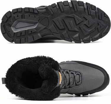 Чоботи зимові чоловічі SHULOOK, водонепроникні, теплі, для снігу, піших прогулянок, роботи, кемпінгу, 42 EU, сірі