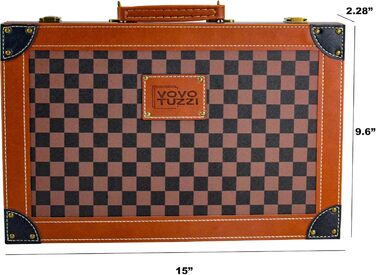 Набір для гри в шашки (бекґеммон) 15' у кейсі, класичний, для дорослих та дітей, з тартановою обкладинкою