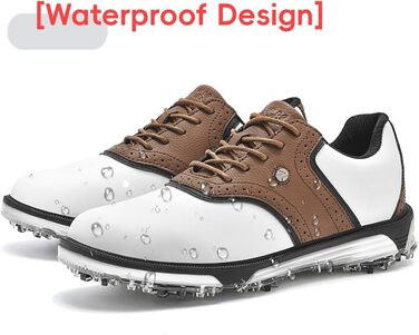 Гольф-взуття чоловіче ULTIANT водонепроникне, без шипів, класичне, зручне, коричневе, 42 EU