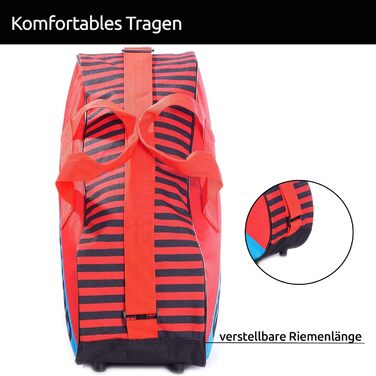 Сумка для ковзанів Sherwood: для ковзанів, роликів та хокею (синьо-червоний)