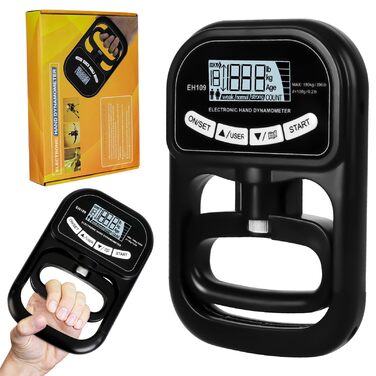 Динамометр ручний цифровий 180 кг з USB зарядкою та LCD-дисплеєм для спортсменів та домашніх тренувань