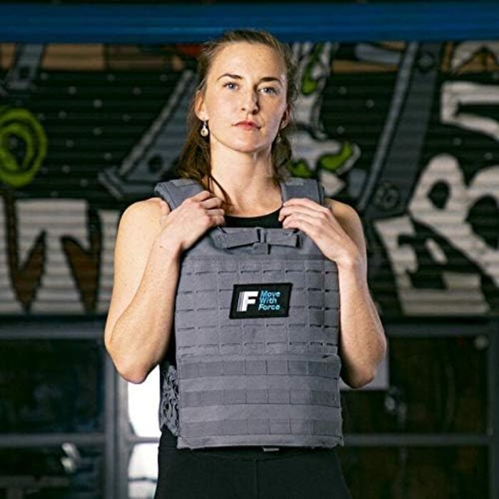 Обтяжувальний жилет Force Fitness 2 кг, чорний/Storm Grey, для фітнесу