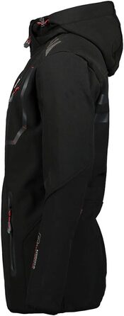 Куртка Softshell Geographical Norway Royal для чоловіків, водонепроникні, з капюшоном, для активного відпочинку (Чорний, XXL)