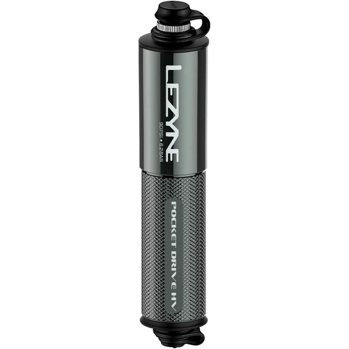 Міні-насос для велосипеда LEZYNE Pocket Drive HV, високий тиск 90 psi, сумісний з Presta та Schrader, компактний алюмінієвий ручний насос, портативний