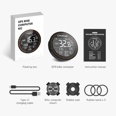 Велокомп'ютер CYCPLUS GPS, бездротовий, водонепроникний IPX6, Bluetooth 5.0, ANT+, одометр, для шосейного велосипеда, сумісний зі Strava (оновлений)