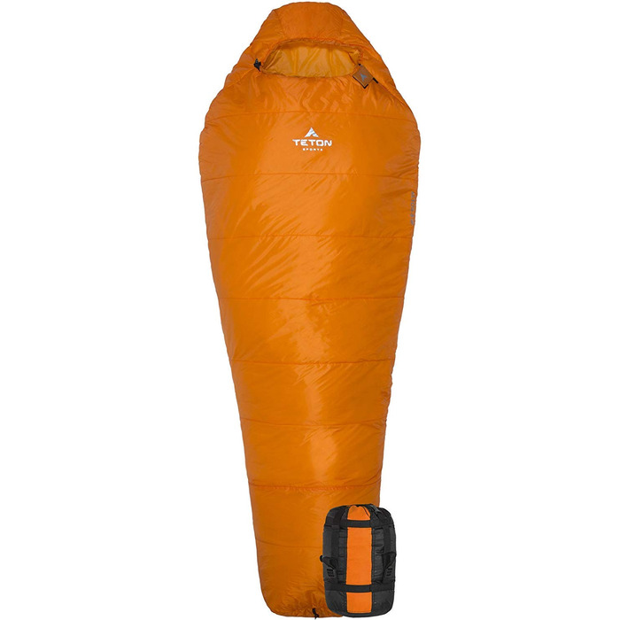 Спальний мішок TETON Sports Altos Ultralight Мумія, помаранчевий - легкий та компактний для кемпінгу