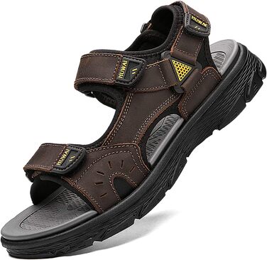 Чоловічі трекінгові сандалі Lvptsh для активного відпочинку та туризму. Зручні сандалі з натуральної шкіри, коричневого кольору, розмір 43 EU. Ідеальні для літа та пляжу.