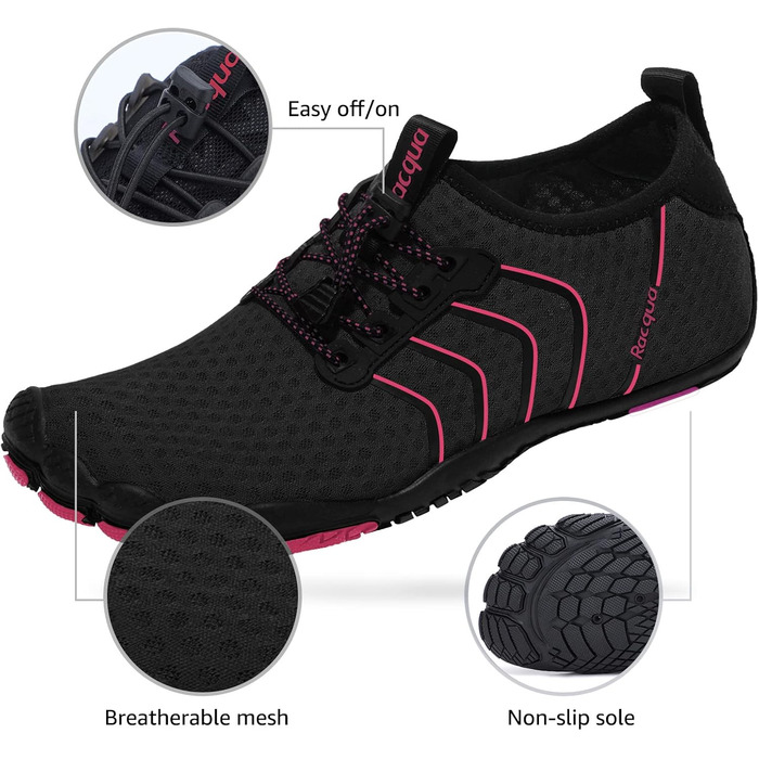 Водні черевики Raqua Composite Mesh для чоловіків та жінок (37 EU, Wz116 Black Rose)