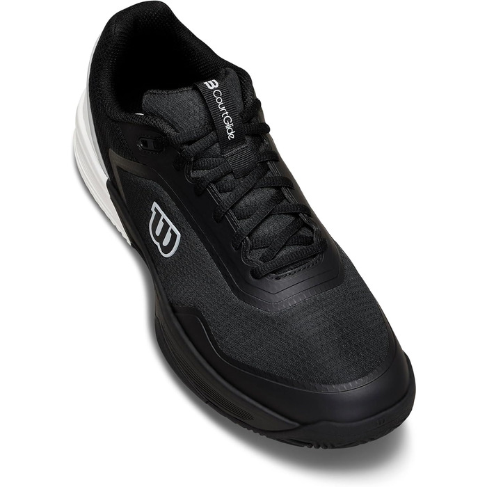 Тенісні кросівки Wilson Courtglide Schwarz WRS339790 (42 EU, Широкий розмір, Чорно-білі)