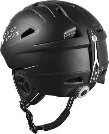 Шолом гірськолижний BLACK CREVICE Streif I, білий карбон матовий/чорний, регульований, для чоловіків та жінок