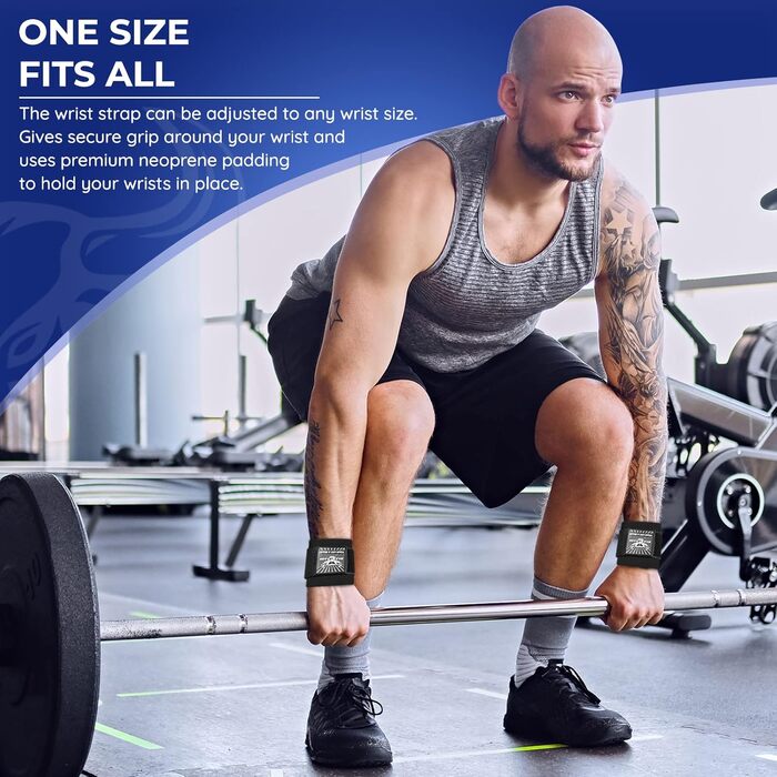 Набори для важкої атлетики BEAST RAGE: напульсники для зап'ястя, неопренові, з гелевою підкладкою, антиковзаючі, для тренувань у спортзалі, чоловічі та жіночі (Блакитний)