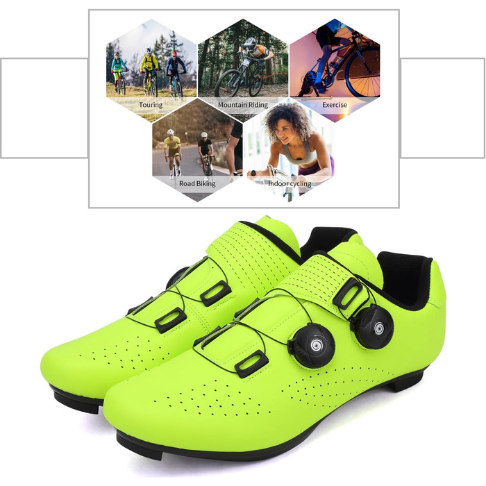 Велотуфлі чоловічі MTB, шосейні, для маунтбайку та шосе, дихаючі, SPD/SPD-SL, 43 EU, зелені