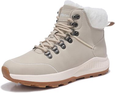 Жіночі зимові черевики, зимові чоботи, утеплені снігоступи, Outdoor, трекінг, похідні черевики, бежевий, 38 EU