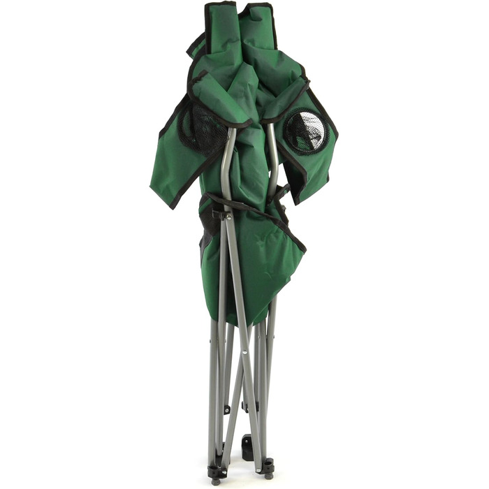 Туристичний стул Divero: складаний, для риболовлі, з підголовником, зелений (до 130 кг)