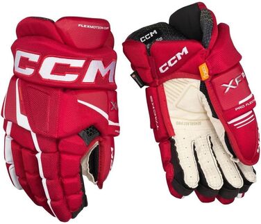 Хокейні рукавички CCM Tacks XF Pro Senior червоно-білі, 15 дюймів