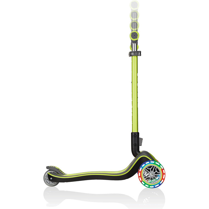 Дитячий самокат GLOBBER Elite Roller, 3-колісний, світлодіодні колеса, регульована висота, для дітей від 3 років, 120/80 мм, підшипники ABEC 5