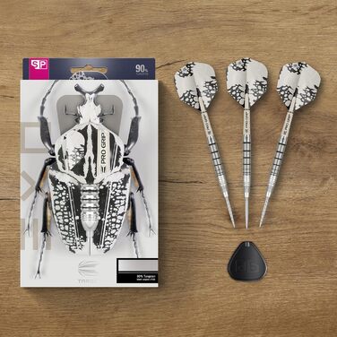 Дарти Target Darts EXO Edition 90% Tungsten (Вольфрам) 24g – Професійний набір сталевих дротиків з наконечниками Stahlspitze, Swiss Point, Pro Grip та польотами No.6