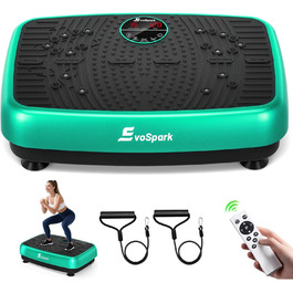 Платформа для вібраційного тренування EvoSpark - масажер для дому, для схуднення та загального оздоровлення, 450 LBS, зелений