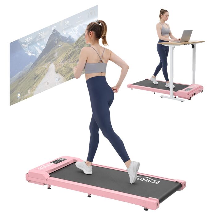 Бігова доріжка Walking Pad для дому з тихим двигуном, LED-дисплеєм та компактним дизайном для ходьби та бігу, посилена конструкція